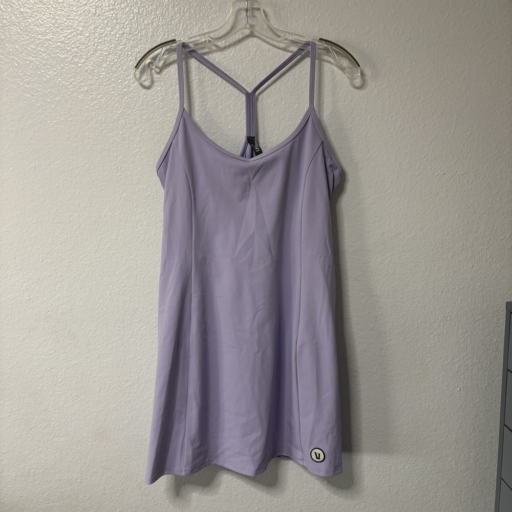 Vuori One Shot Tennis Dress Women's Large Purple Athletic Pickleball Golf Skort